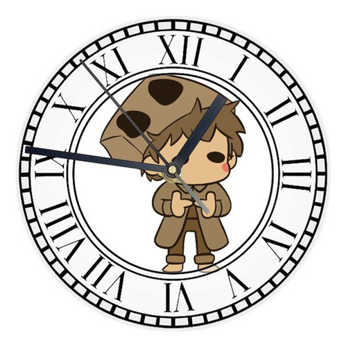 Reloj Redondo Madera Brillante Little Nightmares Mod 5