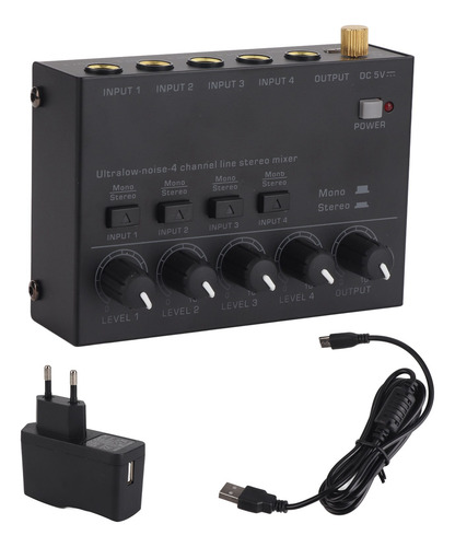 Amplificador De Auriculares Line Mixer De 4 Canales Para Est