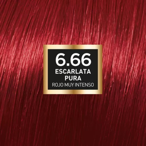 Tinte Para Cabello Preference L'oréal Paris Tono 6.66 6.66 Escarlata Pura Rojo Muy Intenso