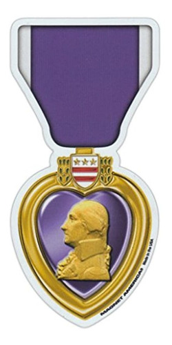 Imán Para Nevera Cinta De Corazón Púrpura (medalla)
