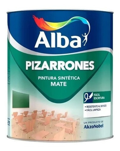 Pintura Para Pizarrones 1 Lts Verde Mate Alba - Deacero