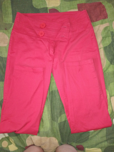 Jeans Bastante Lycra Color Rojo Buen Estado 