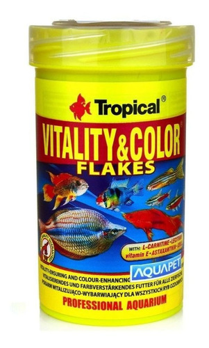 Ração Vitality & Color Flakes Tropical 20g 100ml
