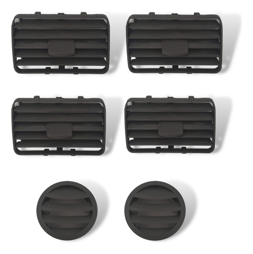 Difusor De Ar Painel Gol Saveiro Parati G3 Kit 6 Peças Cinza