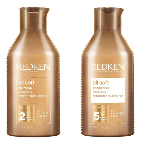 Redken All Soft Shampoo Y Acondicionador 300 Ml Cabello Seco