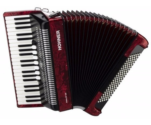 Acordeón Hohner Bravo Iii 120 Rojo A1683s Confirma Existenci