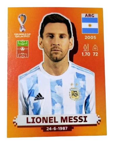 Imagen 2 de 4 de Messi Panini Qatar 2020 Arg 19