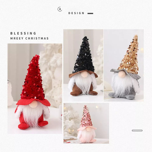 Decoración Navideña Sin Rostro Con Forma De Gnomo De 18 Cm