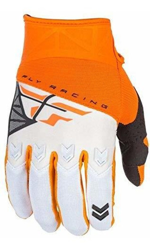 Guantes De Motocross En Naranja-blanco (talla 7)