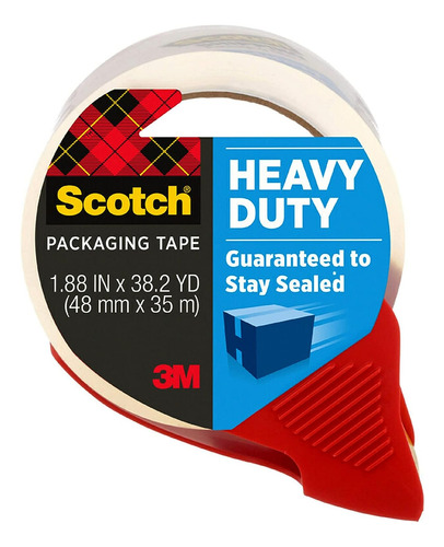 Scotch Heavy Duty Shipping Cinta De Embalaje  1 Rollo Dispen