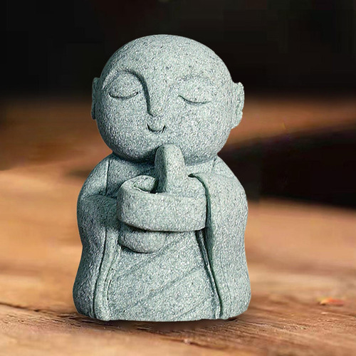 3 Estatuilla De Monje Japonés, Miniestatua Manos