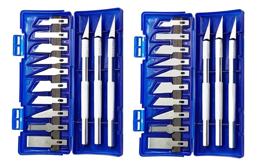 2 Cutter De Precision Tipo Bisturí Kit +3 Pieza +13 Navajas