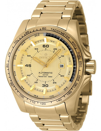 Precioso Reloj Invicta Speedway 48077 Automático Hombre Dorado Dorado/negro Dorado (Reacondicionado)