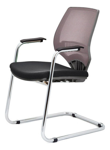 Cadeira De Escritório Marelli You 211 Preta Com Base Polida Cor Preto E Polido Material Do Estofamento Tecido