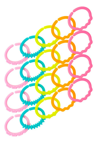 24 Anillos Para Morder Bebés, Eslabones, Juguetes, Eslabones