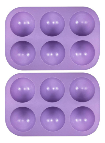 3 Molde De Silicona Semi Esfera De 6 Cavidades, 3 Paquetes