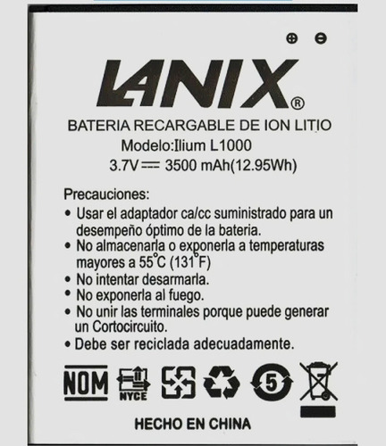 Pila Batería Lanix L1000