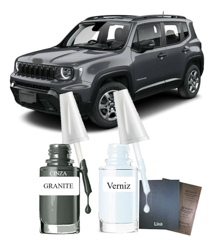 Tinta Tira Risco Jeep Renegade Longitude 2023 Cinza Granite