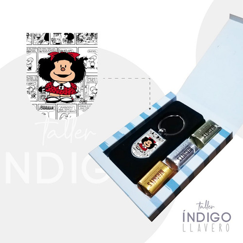 Llavero Metálico Mafalda + Hershey's Nugget