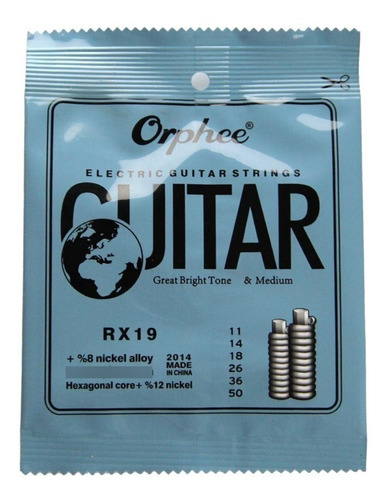 4 Pak Cuerdas Guitarra Electrica Orphee 11-50 T/ Ernie Ball