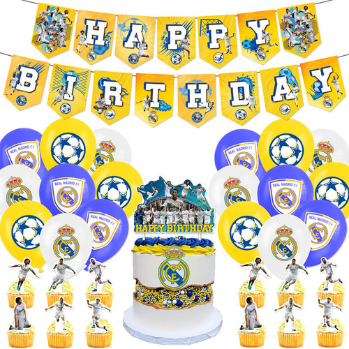 Globos De Real Madrid Para Decoración De Cumpleaños