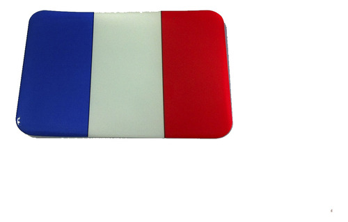 Adesivo Resinado Da Bandeira Da França 9x6 Cm