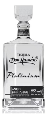 Pack De 12 Tequila Don Ramón Añejo Cristalino Platinum 700 M