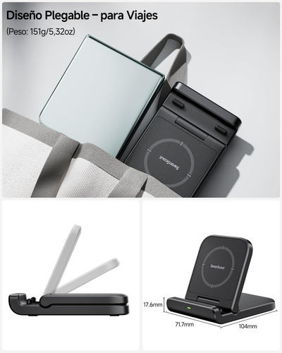 Cargador rápido portátil SwanScout 501S USB-C negro S10013 con cable, compatible con Samsung y Motorola, 150 cm de longitud, protección contra sobrecargas