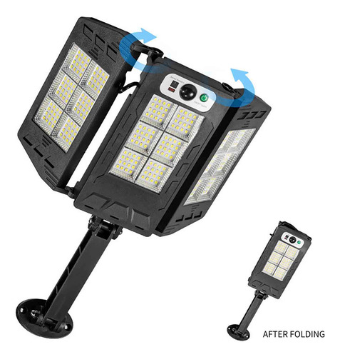 J Night Lights Solar Street, Pared Exterior Solar Con 3 Luce