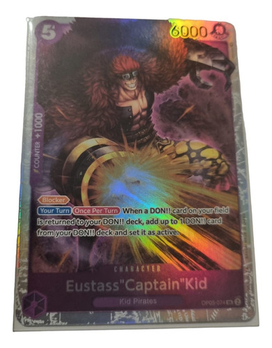 Eustass Captain Kid Sr Carta One Piece Tcg Original