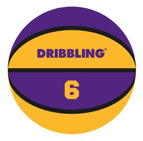 Pelota Basquet Drb Fama N°5 Outdoor Indoor Juvenil Basket Color Violeta/amarillo