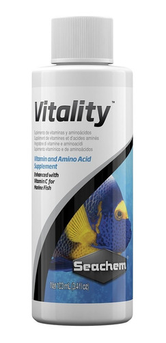 Vitality 100 Ml. Vitaminas Y Aminoacidos Seachem Peces