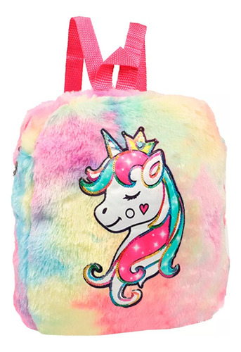 Mochila Escolar Nena Espalda Color Magico Pirncesa Unicornio