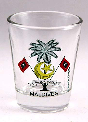 Vaso De Chupito Del Escudo De Armas De Maldivas