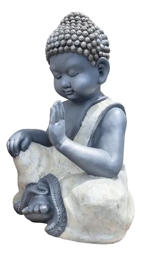 Buda Hindú Meditando Reposando Textura Nacar Brillos 64cm