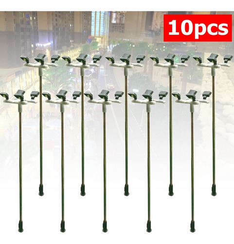 10 Unids Modelo De Lámparas De Jardín Ho Escala 1:100 3v 1w 