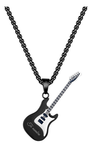 Soku Collar Personalizada Guitarra Música Acero Titanio