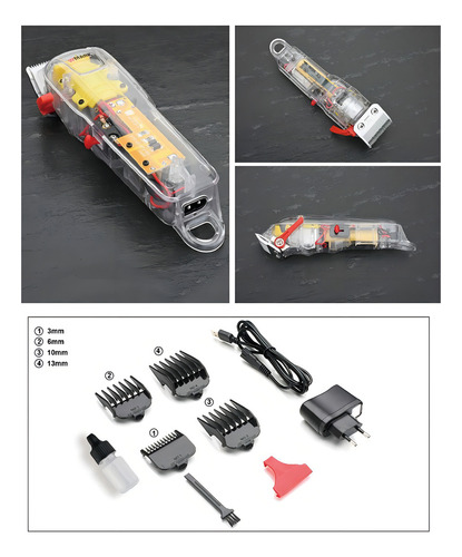 Maquina De Cabelo Transparente Wmark 108a Digital Led Cor 57070 110v/220v