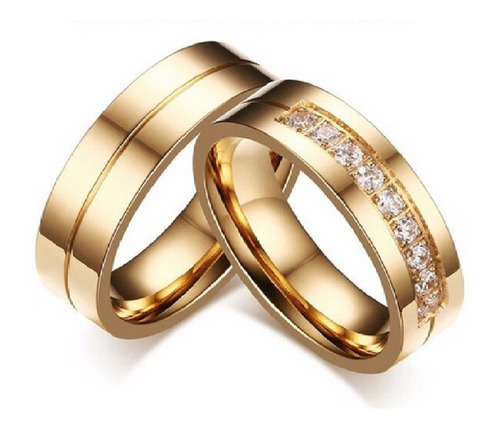 Aros De Matrimonio Bañados Oro 18k Y Plata 925 Anillos Amor