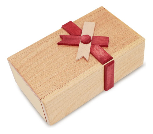 Caja De Rompecabezas Mágica De Madera Con Compartimento Ocul