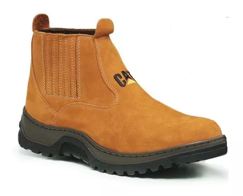 Bota Botina Caterpillar Masculina Em Couro Impermeável Leve - Escorrega o  Preço