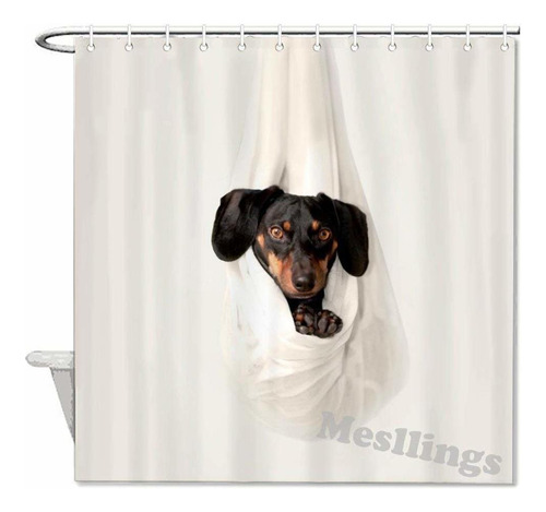 Cortinas De Ducha Divertidas Clásicas  Dachshund Desca...