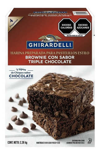 Harina Para Brownies Triple Chocolate Ghirardelli 2.26 Kg 