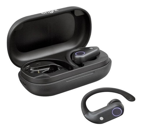 Fone De Ouvido Sem Fio In-ear Bluetooth Visor Led Bright Cor Preto