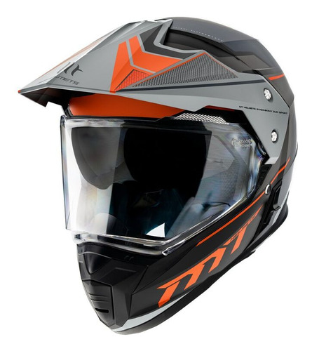 Casco Para Moto Mt Helmets Synchrony Dsport Sv Pb4 Naranja