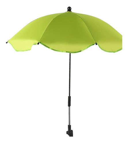 Sombrilla Plegable Para Cochecito, Con Clip, Color Verde