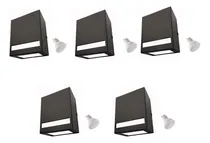 Comprar Aplique Pared Exterior Unidireccional Pack X5 + Lamparas Led