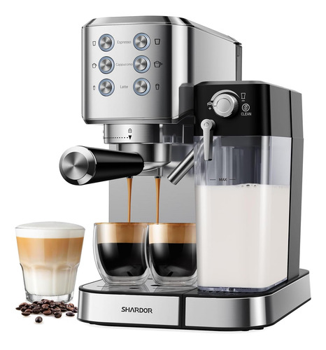 Máquina De Café Espresso Shardor De 20 Bares Para El Hogar,