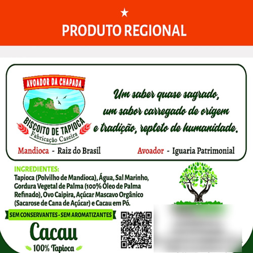 Kit Snack Biscoito Polvilho Fit S/glúten Cacau 100g 6 Unid
