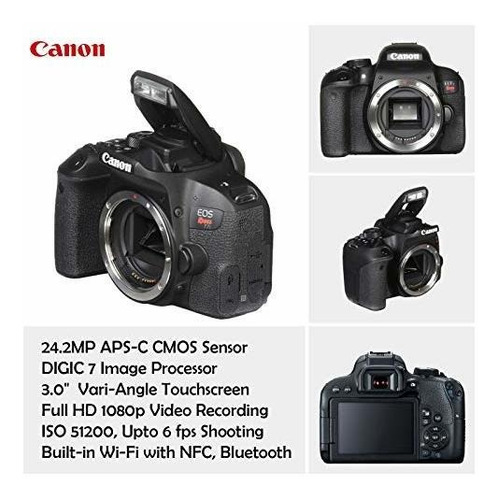 Canon Eo Rebel T7i Lente Camara Reflex Digital Ef